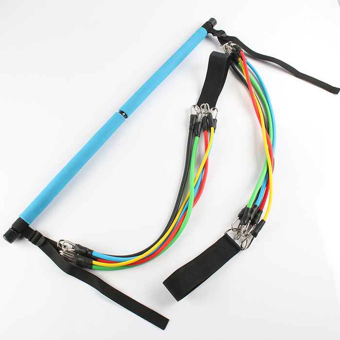 Hendrano Pilates Bar Kit with 5 Pairs of Resistance Bands