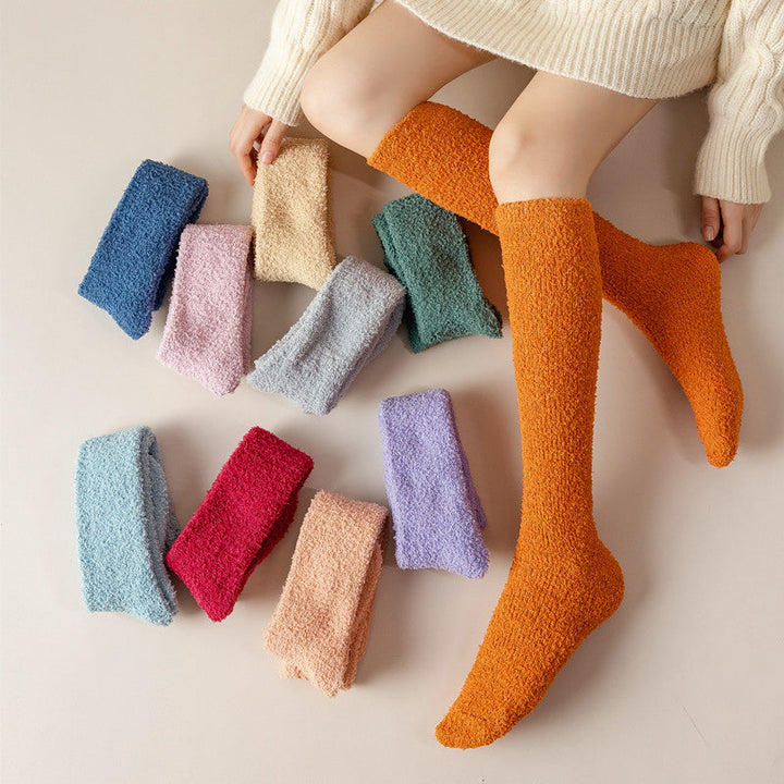 Hendrano™ Extra-Long Coral Fleece Winter Socks for Cozy Feet