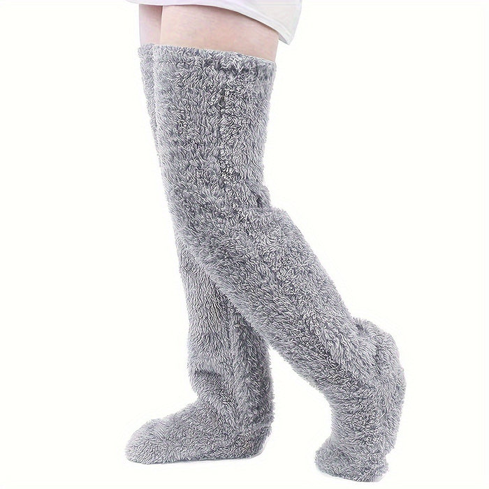 Hendrano Fluffy Over-the-Knee Plush Leg Socks