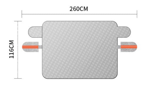 Magnetic Windshield and Side Mirror Cover, Universal 89 x 43 in