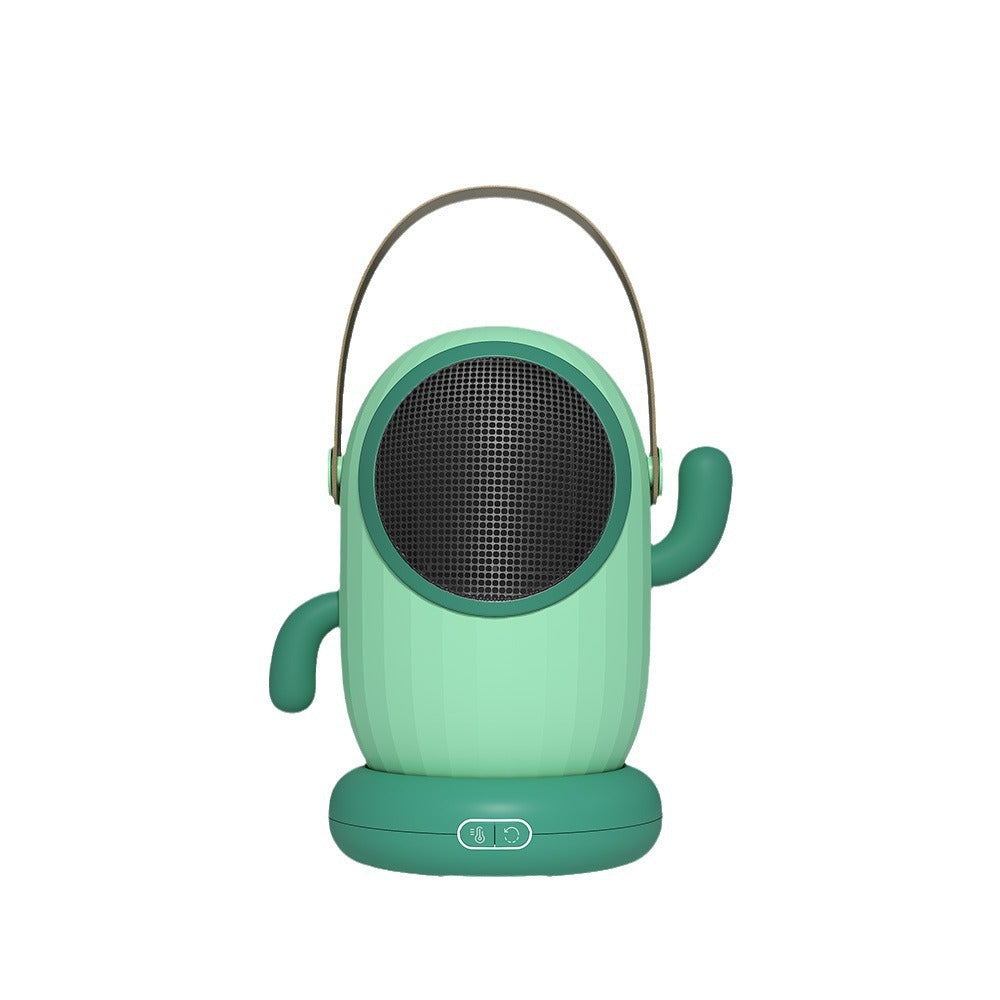 Green cactus-shaped desk space heater