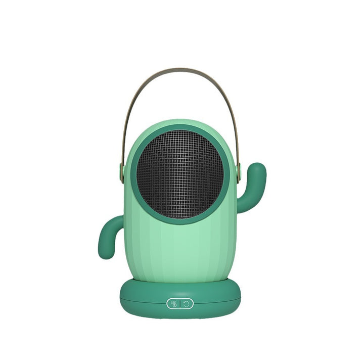 Green cactus-shaped desk space heater