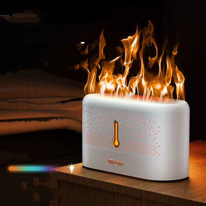 Ultrasonic Flame Aromatherapy Diffuser with Essential Oils, 200 ml