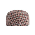 Khaki houndstooth flat cap