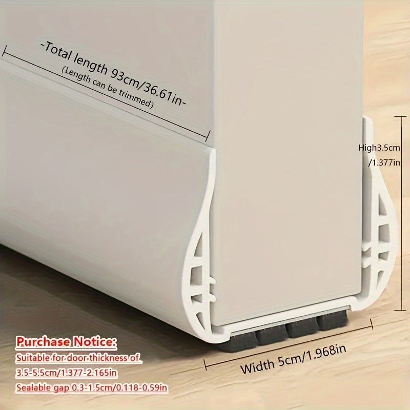Adjustable Under-Door Draft Stopper with Soft Foam Core