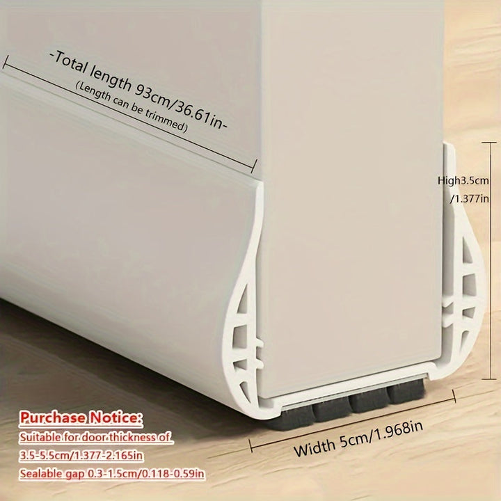 Adjustable Under-Door Draft Stopper with Soft Foam Core