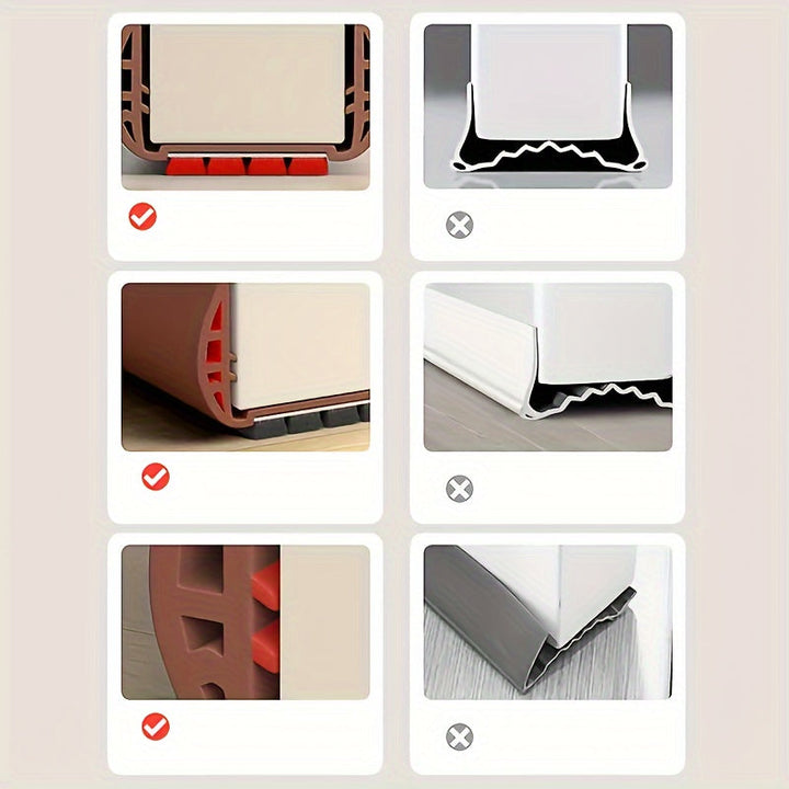 Adjustable Under-Door Draft Stopper with Soft Foam Core