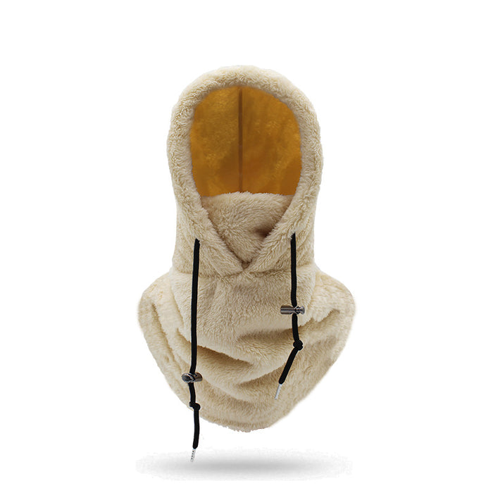 Hendrano Plush Hooded Balaclava with Attached Neck Scarf