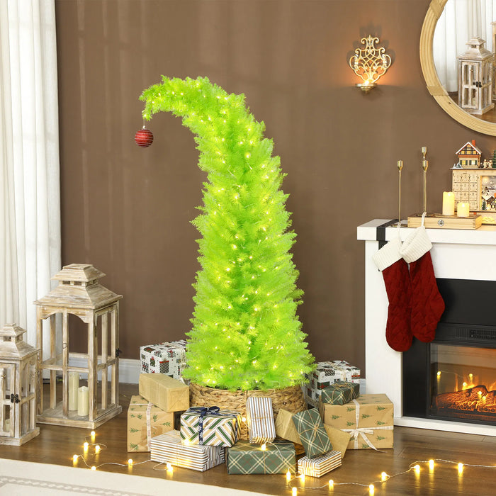Hendrano 5 ft Whimsical Pencil Christmas Tree with Bent Top