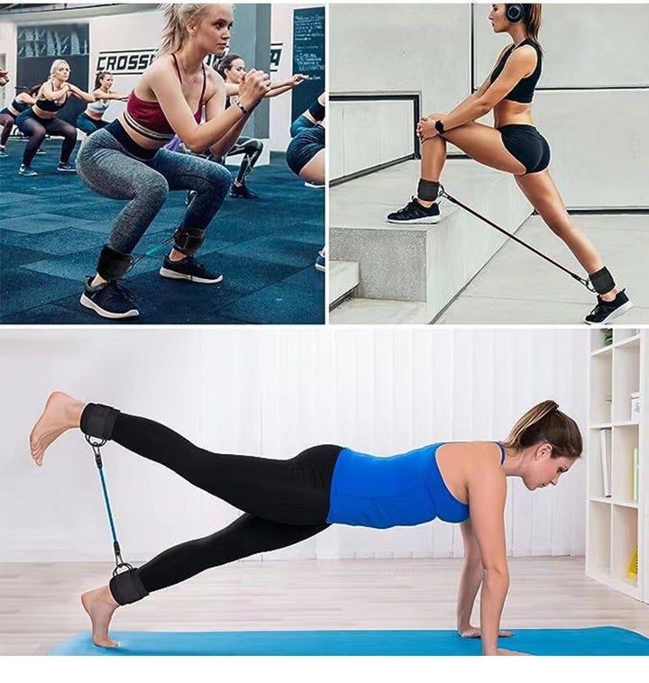 Ankle cuff resistance band set