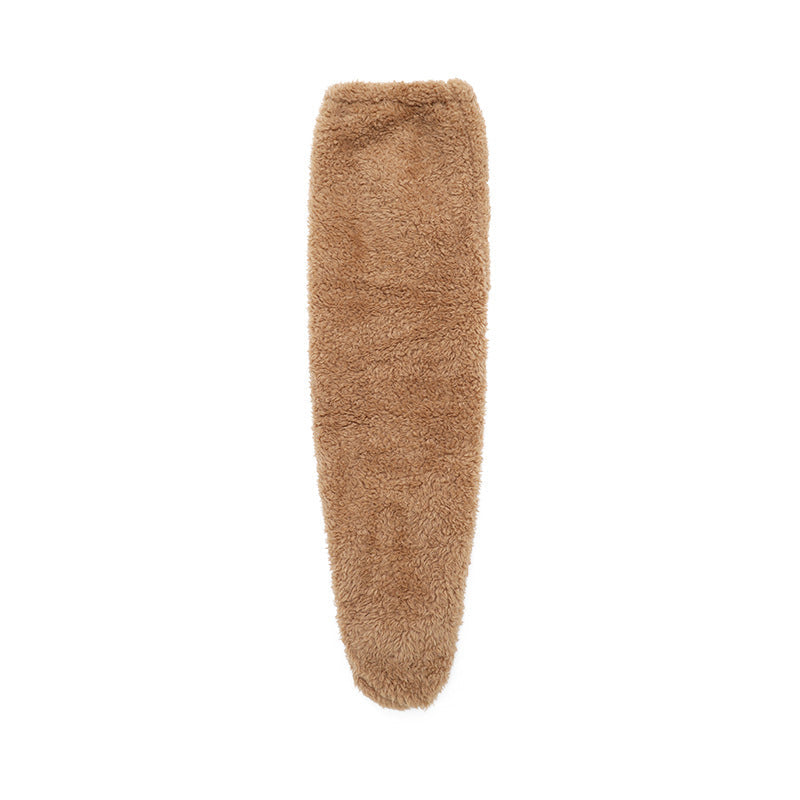 Long Fuzzy Leg Warmer Socks, Open-Toe or Footless