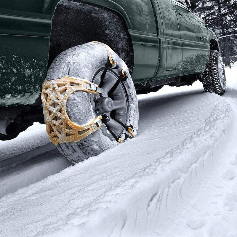 Hendrano™ Steel Snow Chains with X-Spikes for Traction on Ice and Snow