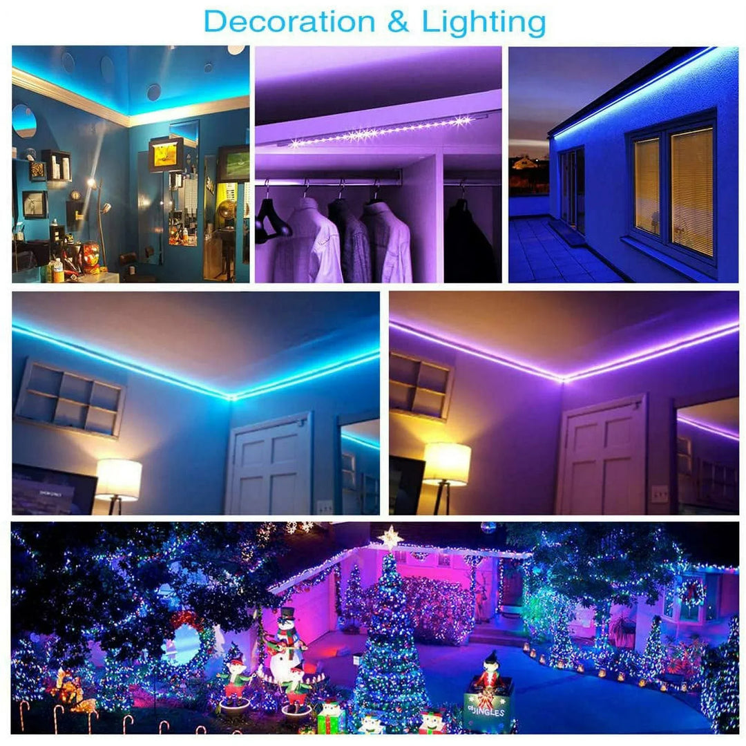 Hendrano™ 32.8 ft RGB LED Strip Lights with 44-Key Remote and 16 Colors
