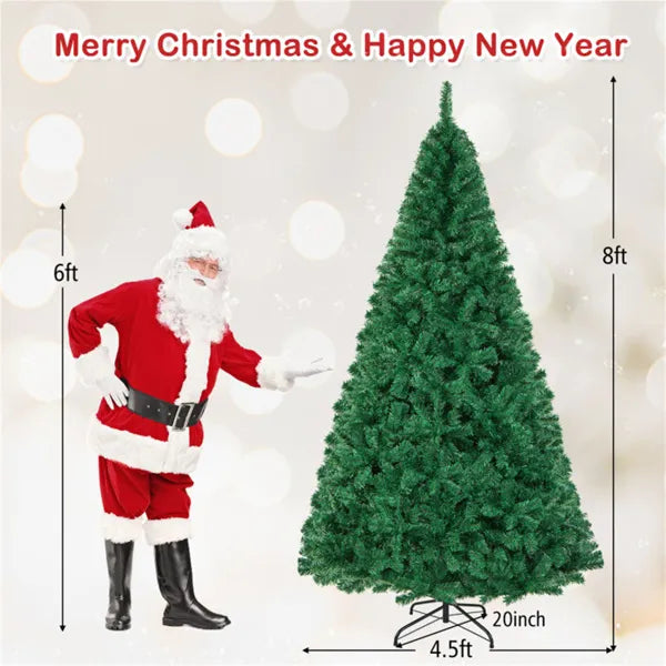 Hendrano 8 ft Full Green Christmas Tree with 1138 Tips