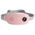 White USB heated waist belt with display