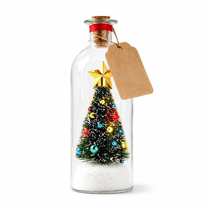 Hendrano Mini Christmas Tree Wishing Bottle with Voice Recorder