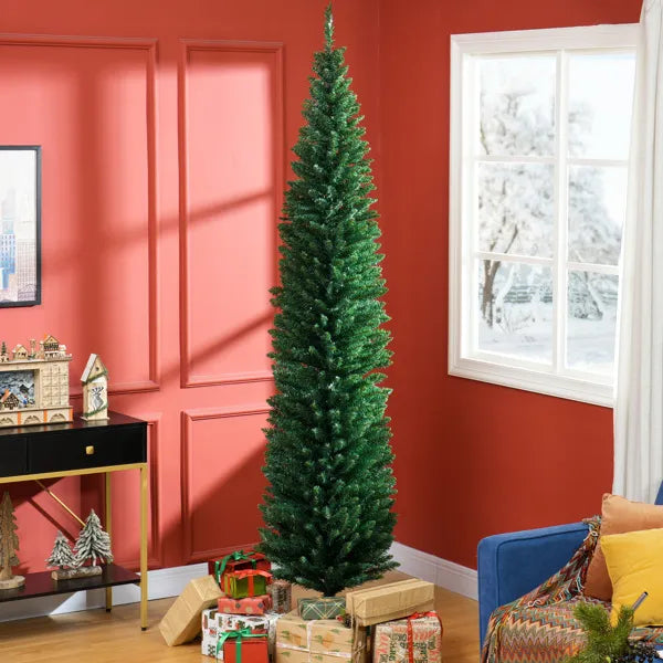 Hendrano 8 ft Slim Pencil Christmas Tree with 618 Tips