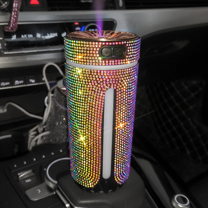 Hendrano Rhinestone Car Diffuser with Color Mood Light