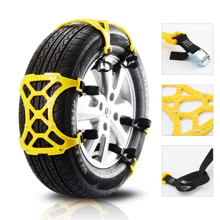 Hendrano™ Steel Snow Chains with X-Spikes for Traction on Ice and Snow
