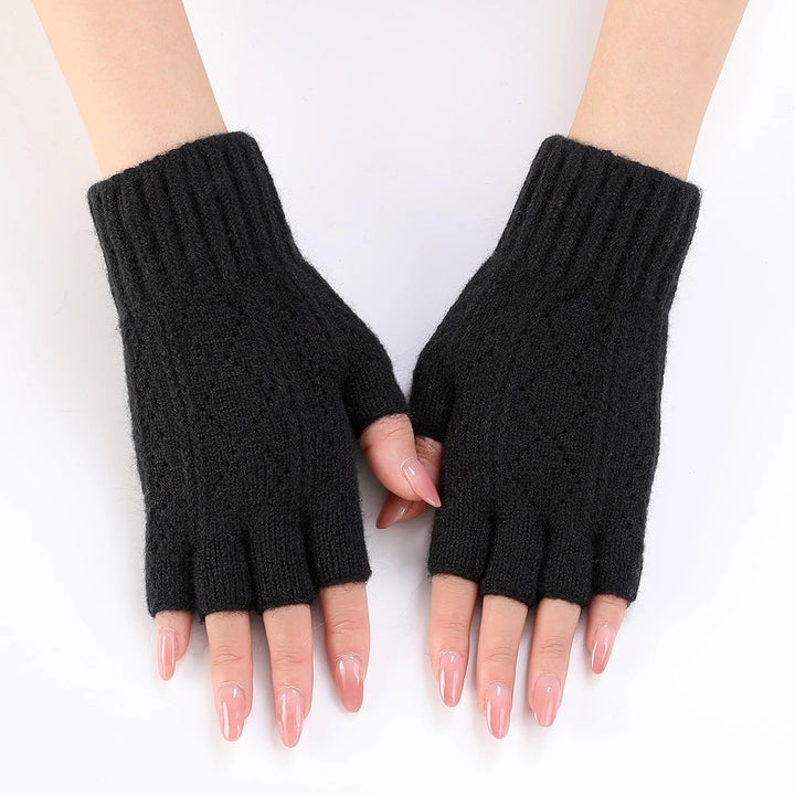 Hendrano™ Soft Knit Fingerless Gloves for Typing and Texting in the Cold