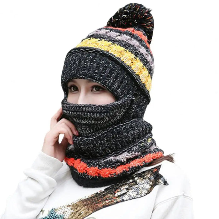 Hendrano™ Women's Knit Hat and Scarf Set with Soft Velvet Lining