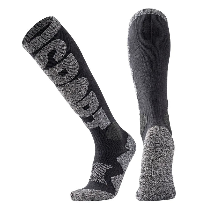 Merino Wool Blend Ski Socks with Cushioned Sole and Arch Support