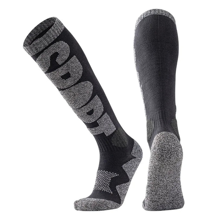 Merino Wool Blend Ski Socks with Cushioned Sole and Arch Support