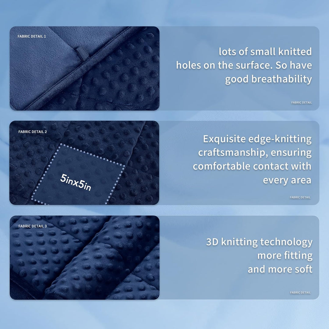 Weighted Blanket with Dot Texture and Cooling Microfiber