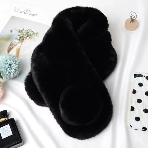 Hendrano™ Plush Faux Fur Loop Scarf – Soft, Cozy Neck Warmer