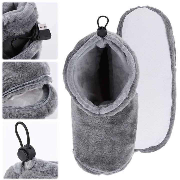USB Heated Slippers with Soft Plush for Toasty Warm Feet