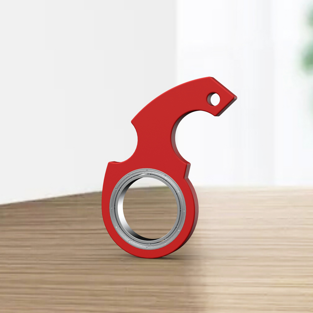 Fidget spinner keychain with bottle opener