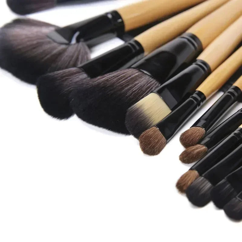 24-piece makeup brush set in pouch