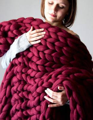 Hendrano™ Super Chunky Knit Throw Blanket, Thick and Ultra-Soft
