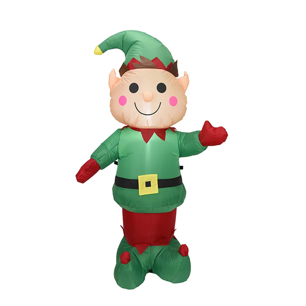 Glowing LED Inflatable Christmas Tree &amp; Elf – Festive Outdoor Ornament for Magical Parties &amp; New Year Cheer
