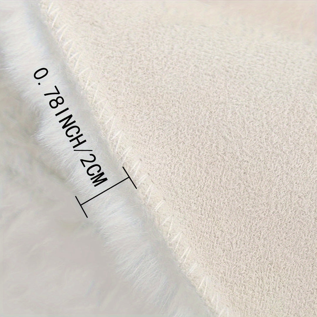 Round Fluffy Bubble Rug in Dense, Soft Fleece for Cozy Rooms