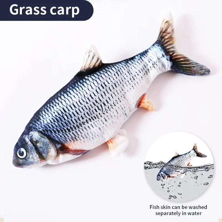 Flopping Fish Cat Toy, USB Rechargeable with Lifelike Wiggle