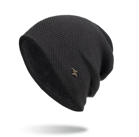 Hendrano Slouchy Knit Beanie with Thick Plush Fleece Lining
