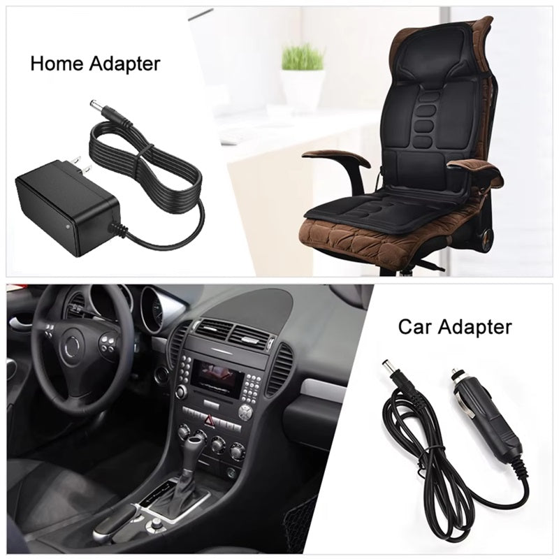 Hendrano™ Heated Massage Chair Pad with 7 Motors for Home &amp; Car