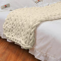 Hendrano™ Chenille Chunky Knit Throw Blanket with Big Loop Stitches