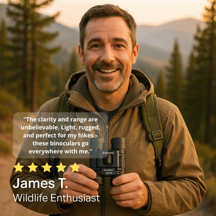 Hendrano™ Compact Folding Binoculars, Water-Resistant with Center Focus