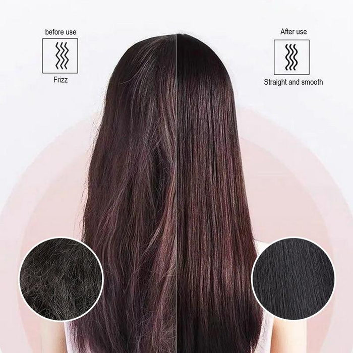 Heated Hair Straightener Brush for Smooth, Frizz-Free Styling