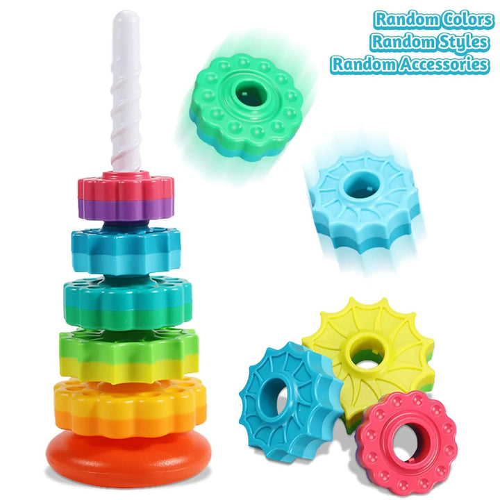Hendrano™ Spinning Stacking Toy with Six Colorful Spiral Discs