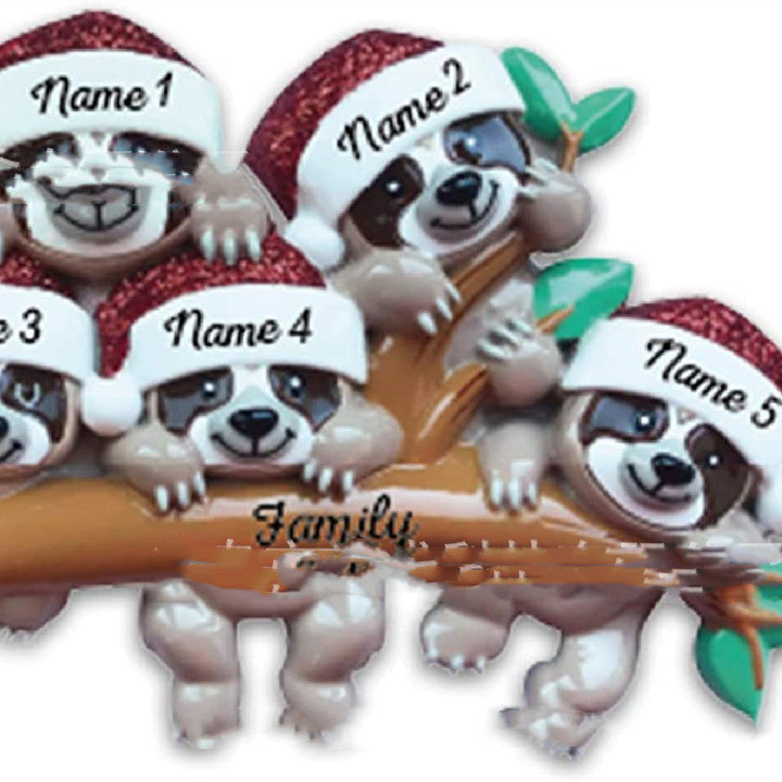 Personalized Acrylic Family Christmas Ornament with Koalas