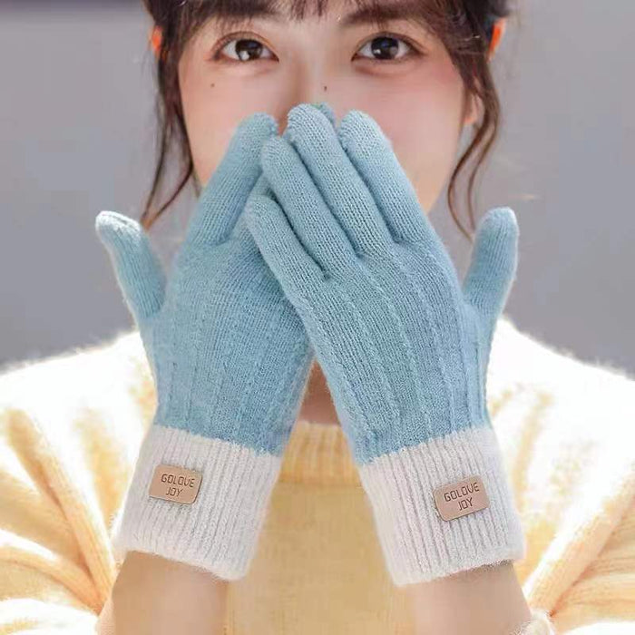 Hendrano Knit Touchscreen Gloves with Contrast Ribbed Cuff