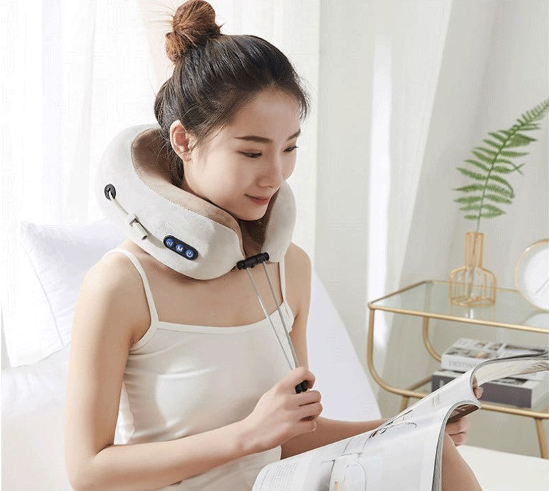 U-shaped neck and shoulder massage pillow