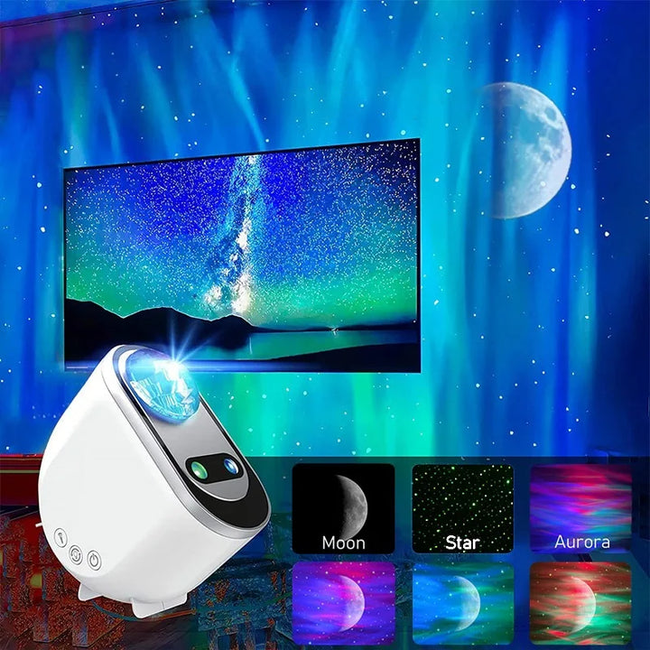 Northern Lights Aurora Projector with Stars, Moon and Remote