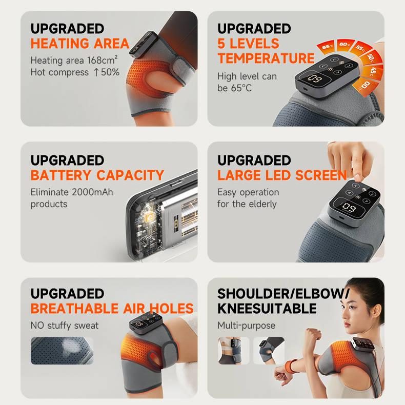 Hendrano™ Cordless Heated Knee Massager with Vibration