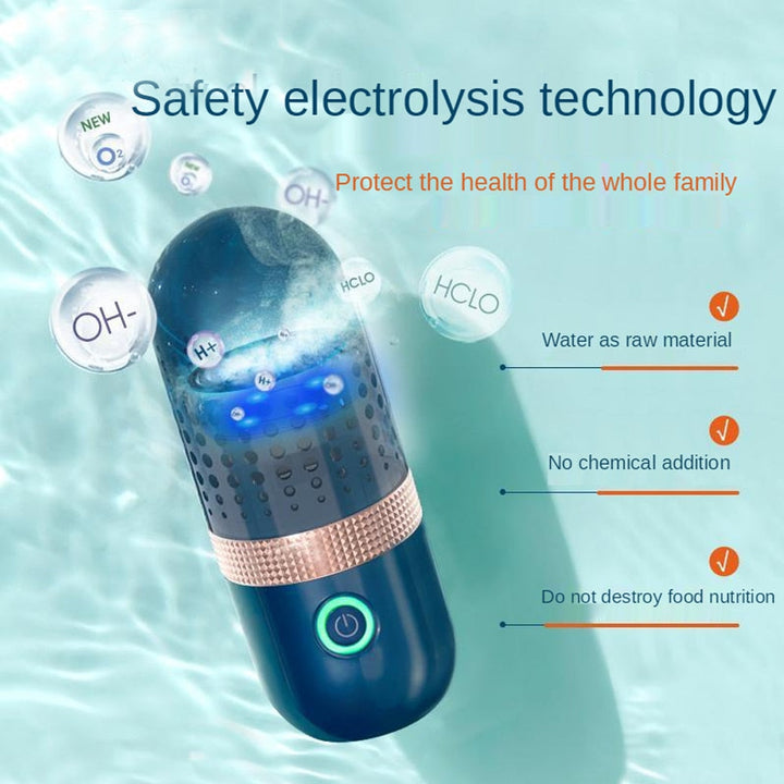 Cordless Fruit and Vegetable Washer with Electrolysis