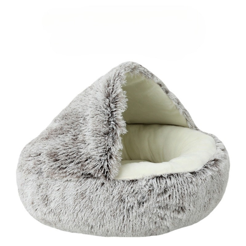 Hendrano™ 2-in-1 Round Cat Bed and Cozy Plush Sleeping Bag