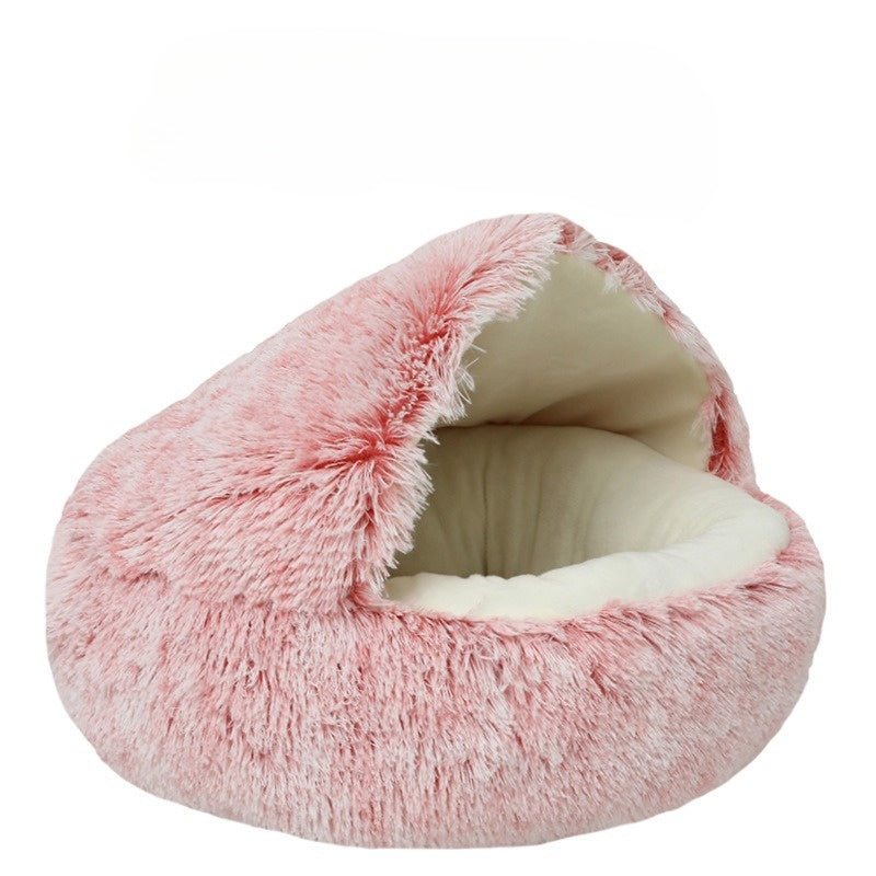 Hendrano™ 2-in-1 Round Cat Bed and Cozy Plush Sleeping Bag